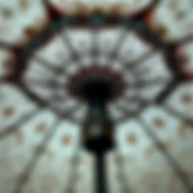 Close-up of the design details of a Koçtaş umbrella